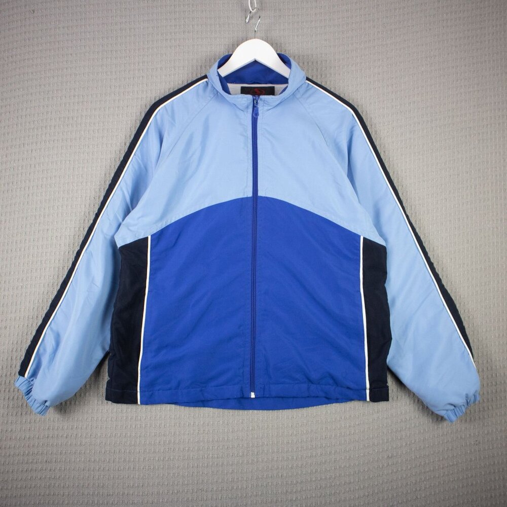 Sportek Cyber Blue Colourblock Track Jacket